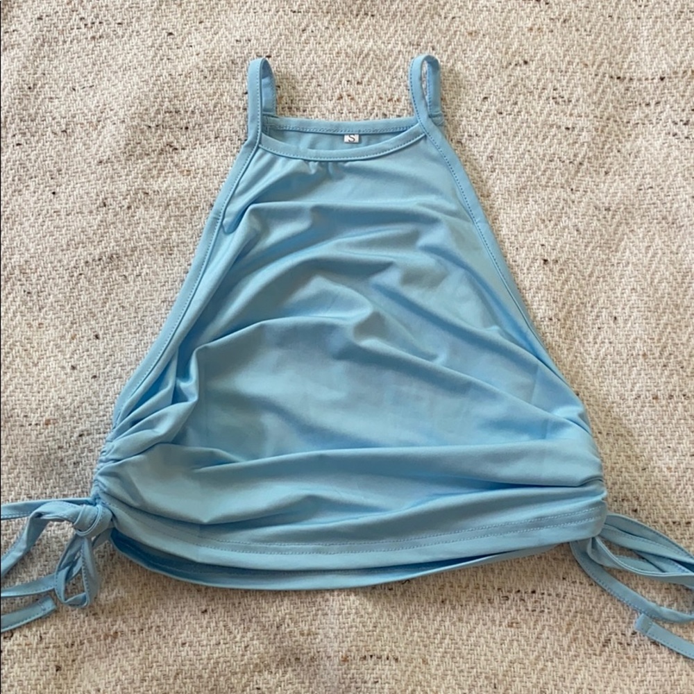 Blue Crop Top